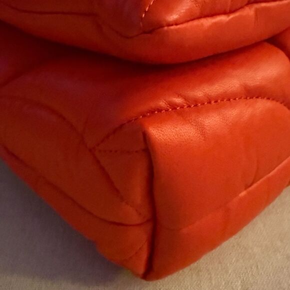 Mulberry Softie Coral Orange Pillow Effect Nappa Leather Shoulder Bag NWT - Picture 15 of 16